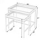 preview thumbnail 7 of 5, Lenny Gold 2 Piece Glass Nesting Tables