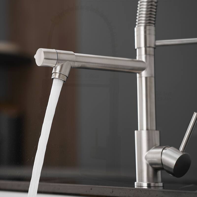 Commercial Stainless Steel Single Handle Kitchen Faucet