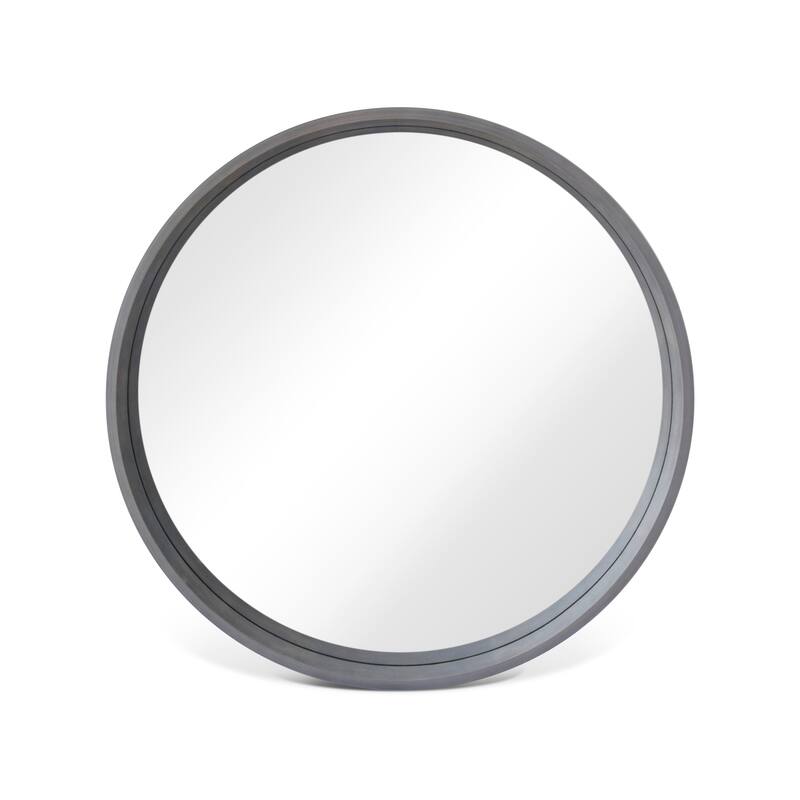 High Quality Wooden Frame Farmhouse Traditional Style Round Wall Mirror
