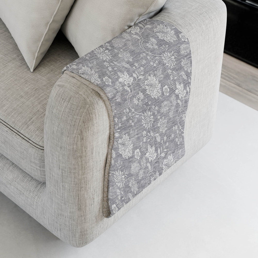 Premium Machine Washable Traditional Floral Sherpa Throw Blanket