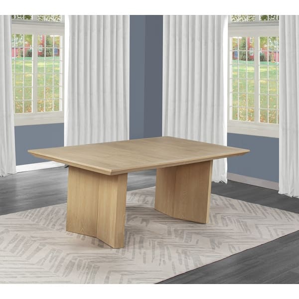 slide 2 of 2, Best Quality 70" in Light Oak Natural Finish Dining Table Beige