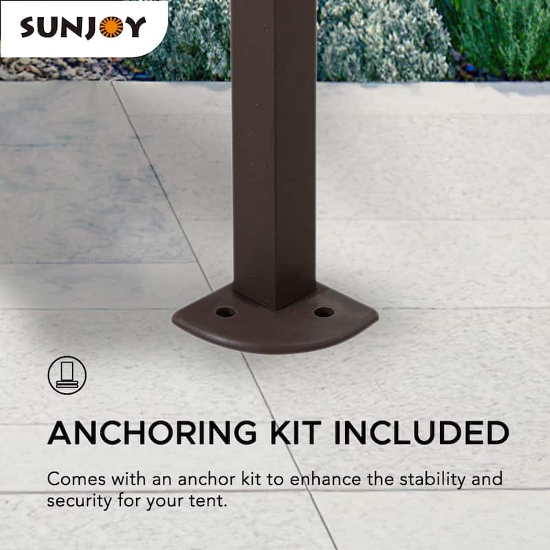 Sunjoy 11-foot Square Pop-up Portable Steel Gazebo