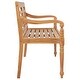 preview thumbnail 4 of 8, vidaXL Batavia Bench with Green Cushion 47.2" Solid Teak Wood