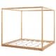 preview thumbnail 7 of 17, Durable King Canopy Platform Bed with Customizable Curtain Options, Natural