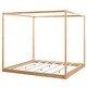 preview thumbnail 25 of 34, Modern Canopy Platform Bed with Wood Slats Support