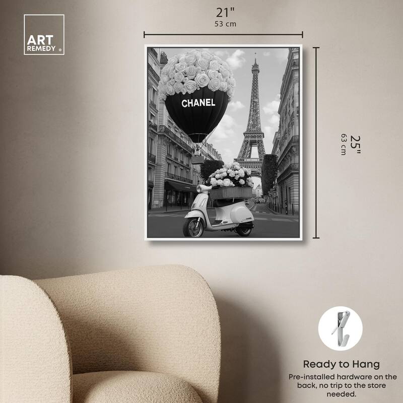 Scooter and Glam Balloon II Canvas by Art Remedy