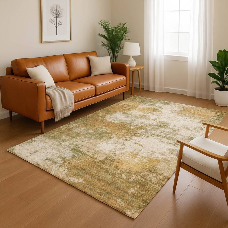 Premium Washable Super Soft Abstract Casual Mayfield Rug - Copper - 3' x 5'