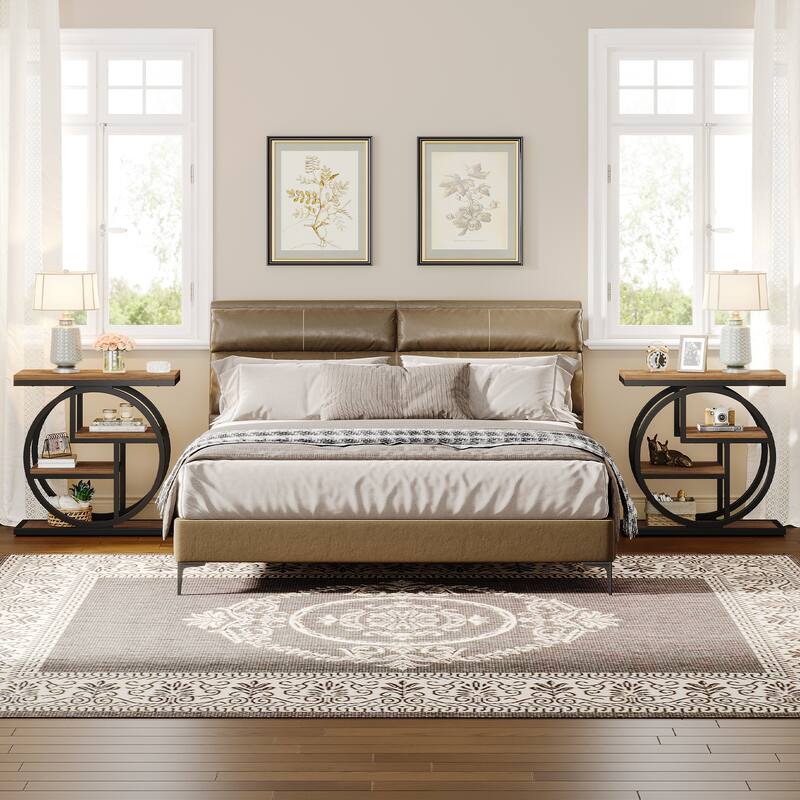 4-tier Narrow Side End Table for Living Room Bedroom