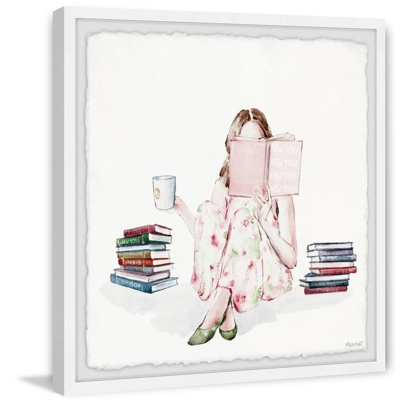'Beauty in Reading' Framed Painting Print