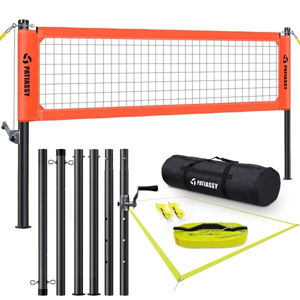 Patiassy Outdoor Portable Volleyball Net Set System for Backyard