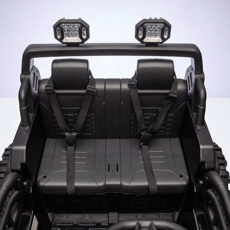 24V 2-Seater Kids Electric Car with 400W Motor, Remote Control, 4-Wheel Suspension, Bluetooth Music, USB/MP3 & LED Searchlights