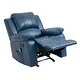 preview thumbnail 5 of 17, Clihome Blue Faux Leather 8-Point Massage Recliner