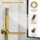 preview thumbnail 6 of 38, Thermostatic Shower System 12" Rainfall Shower Head 3 Way Thermostatic Faucet w/6 Jets
