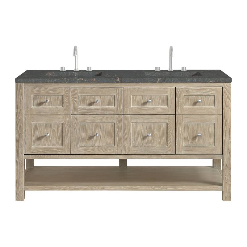 James Martin Vanities 330-V60D-3PBL Breckenridge 60" Free Standing - Whitewashed Oak - Oak Finish