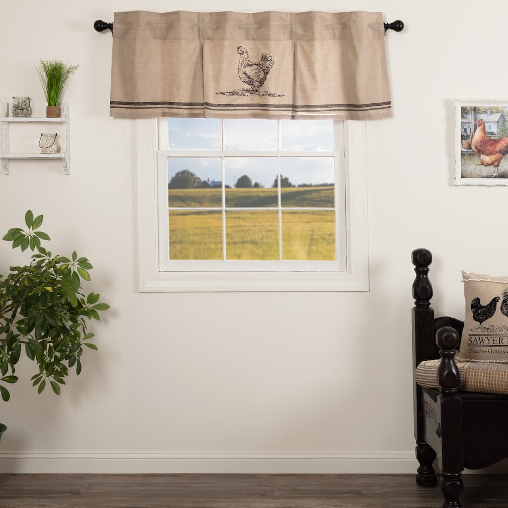 Sawyer Mill Chicken Pleated Valance