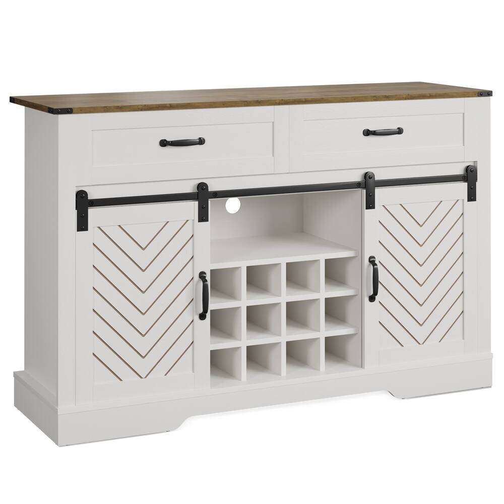 Adjustable Modern Barn Door Bar Sideboard Storage