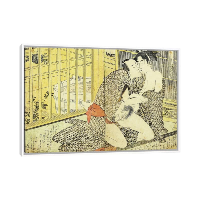 iCanvas "Bathhouse Sessions 2" by Unknown Artist Framed Canvas Print - White - 26x40