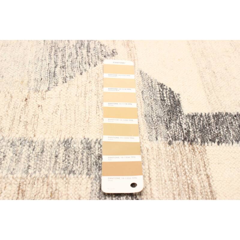 ECARPETGALLERY Flat-Weave Ankara FW Beige Wool Kilim - 4'10 x 8'1