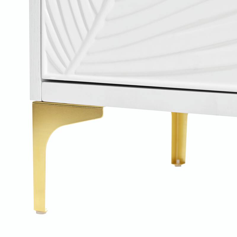 Unique Texture Four-Door Sideboard, Multi-Functional Storage Cabinet