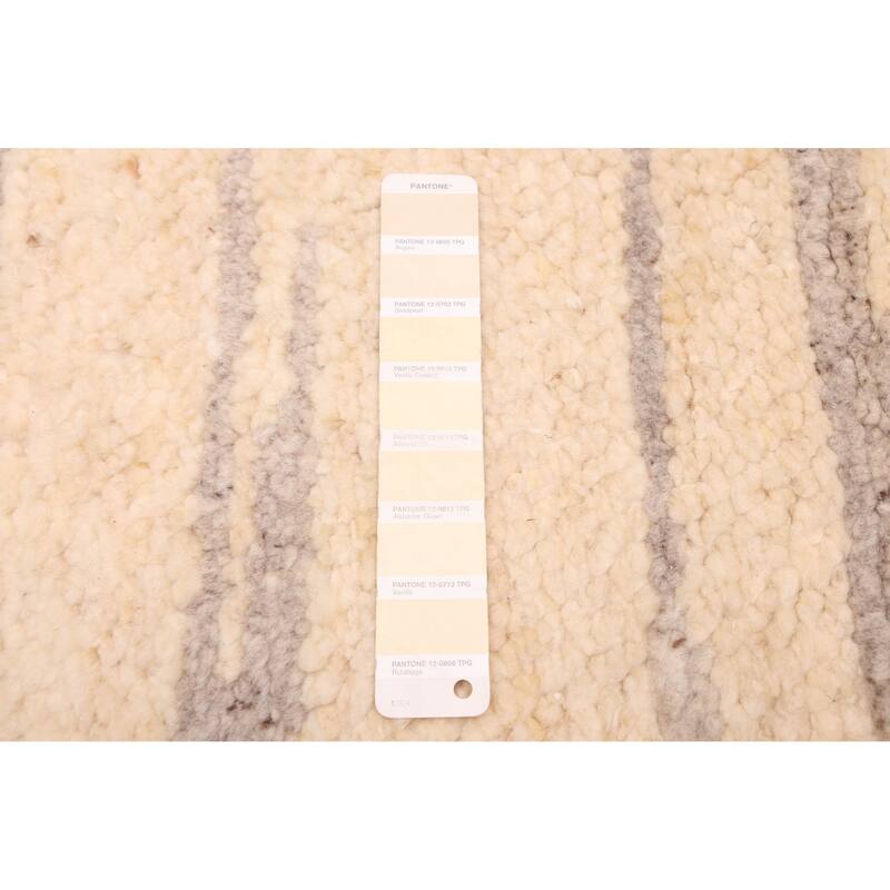 ECARPETGALLERY Hand-knotted Looma Cream Wool Rug - 8'2 x 10'3