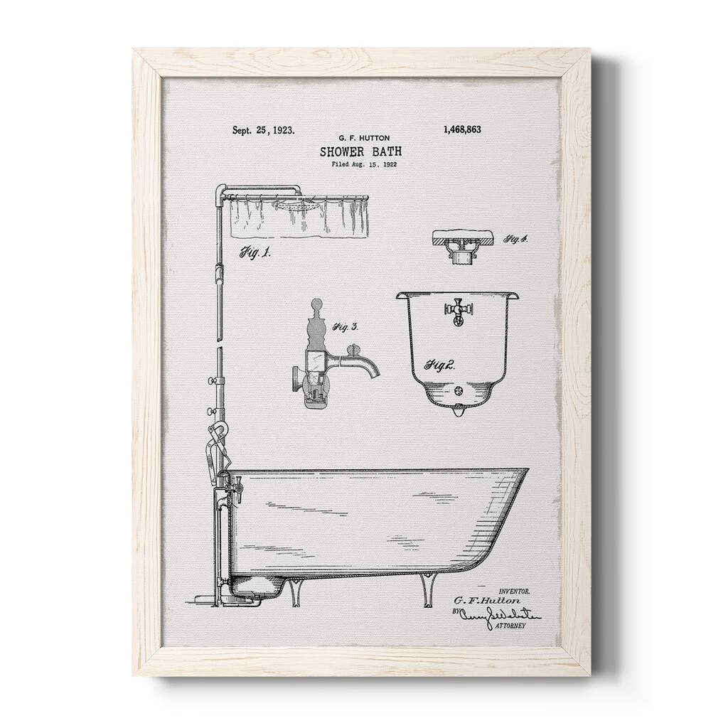 Vintage Bath I-Premium Framed Canvas - Ready to Hang