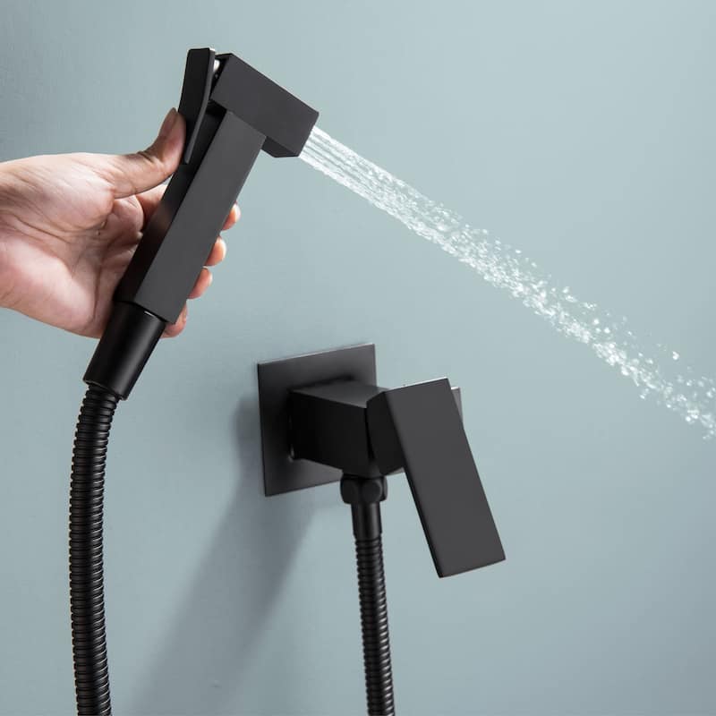 Handheld Bidet Sprayer Stainless Steel Bidet Hand Held Sprayer for Toilet Shattaf Toilet Attachment With Mixer Valve