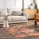 preview thumbnail 1 of 12, Nuloom Judy SpinClean Traditional Persian Machine Washable Area Rug 8' x 10' - Rust - Rectangle