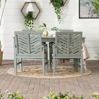 5-piece Outdoor Chevron Dining Set