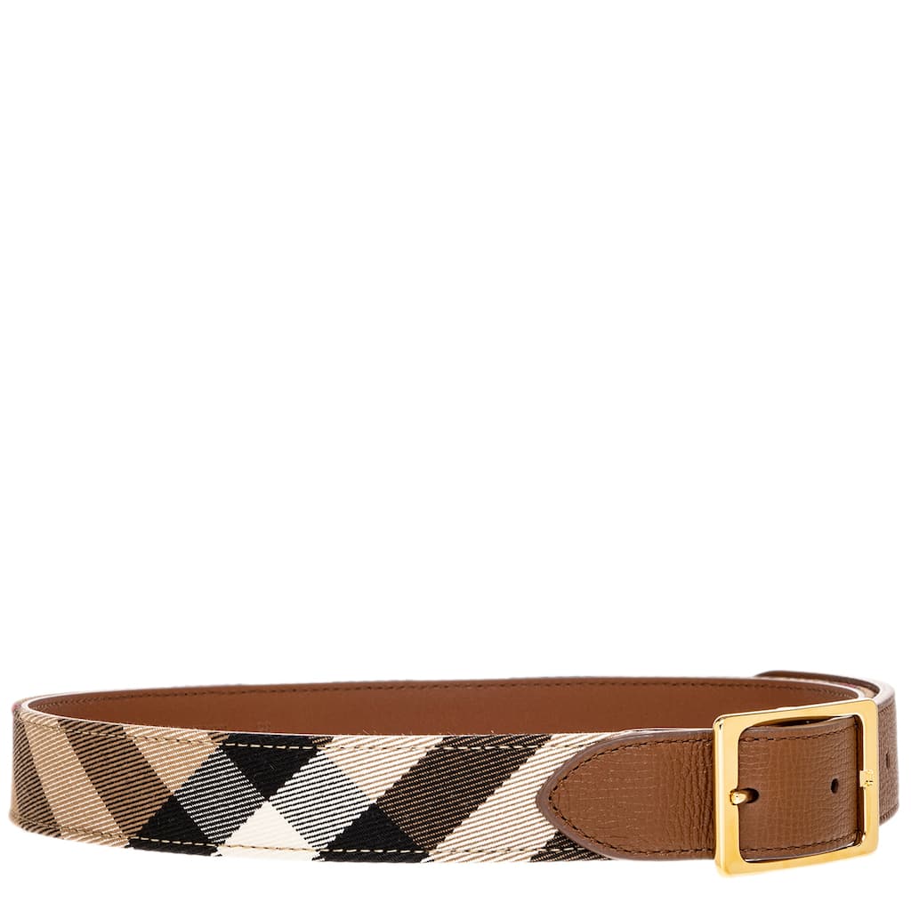 Burberry Reversible Check Pattern Belt 1.2" Wide