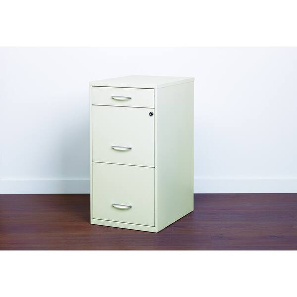 Space Solutions 18 Deep 3 Drawer Organizer File Cabinet Pearl White On Sale Overstock 8225521