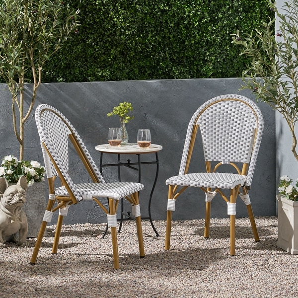 Elize Outdoor French Cafe Style Chairs (Set of 2) by Christopher