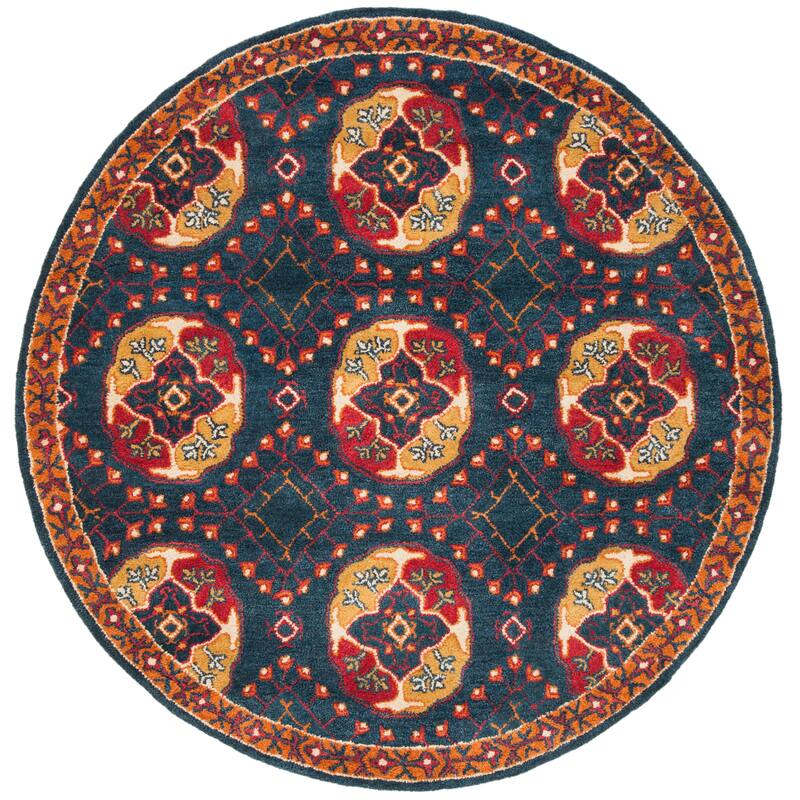 SAFAVIEH Handmade Heritage Rose Chintz Traditional Oriental Wool Rug