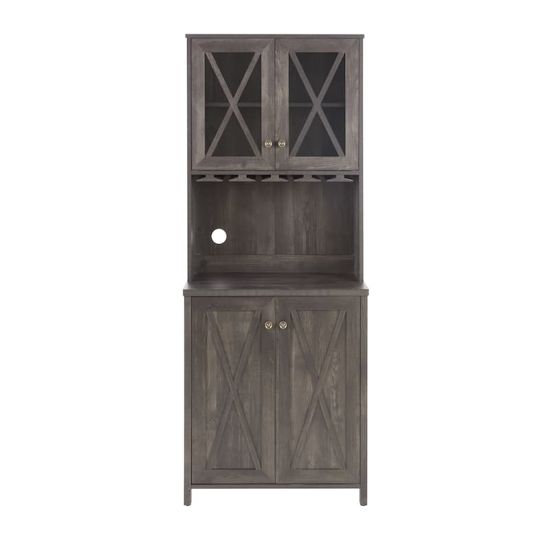 Dining Room Kitchen Cabinet with Wine Rack