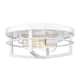 Industrial Ceiling Light 13" 2-Light in Antique Black Metal Finish Flush Mount Lights - Pure White