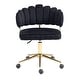 preview thumbnail 92 of 118, Velvet Home Office Desk Chair, Height Adjustable Task Chair, Armless Single Chair with Wheels, 360° Swivel Vanity Chair - N/A