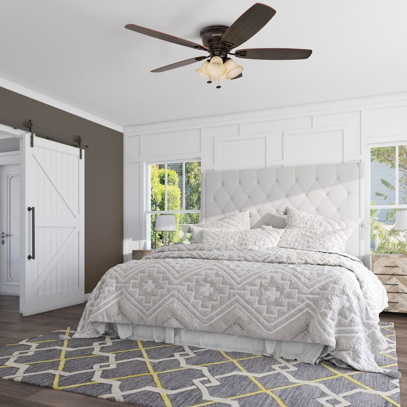 52" Honeywell Glen Alden Oil Rubbed Bronze LED Indoor Ceiling Fan with Light & Pull Chain
