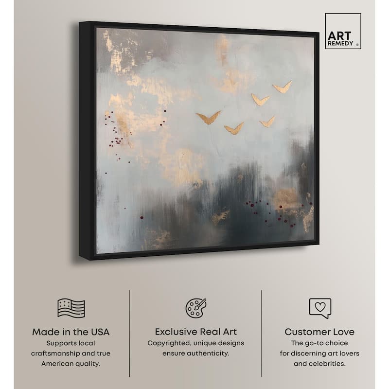 Golden Nebula Canvas by Art Remedy