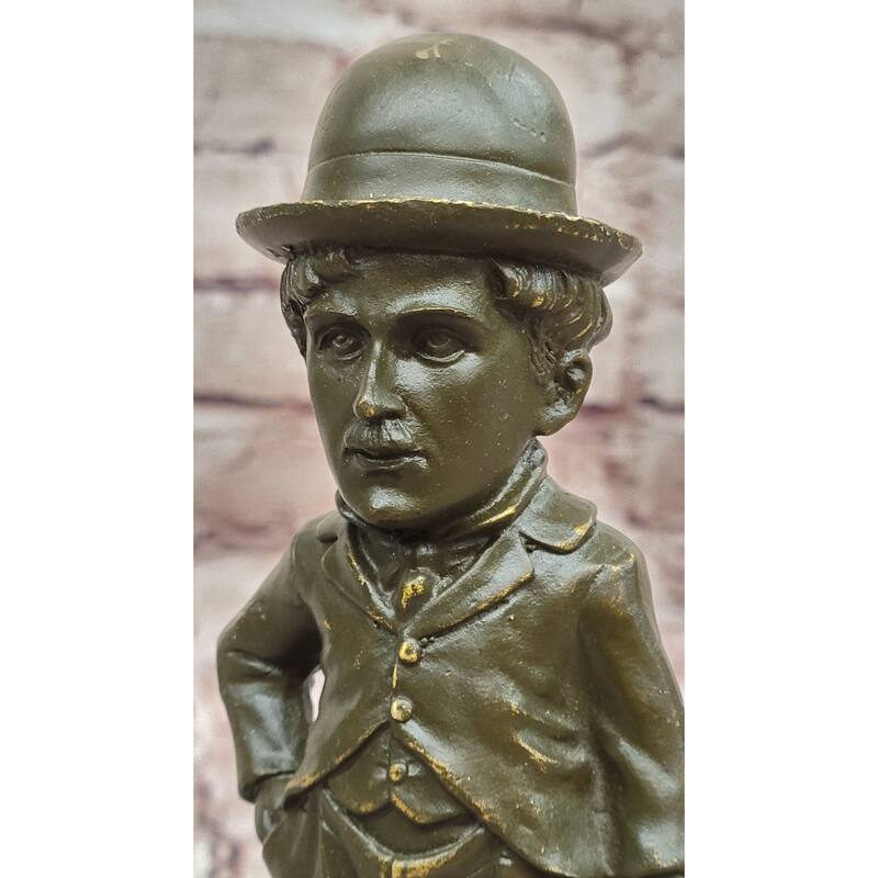 Charlie Chaplin Bronze Statue – Vintage Comedy Tribute Sculpture