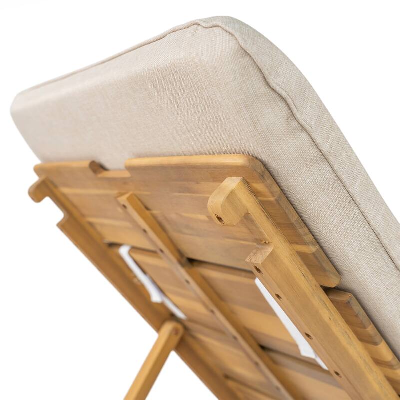 Outdoor Chaise Lounge with Wheels Set of 2
