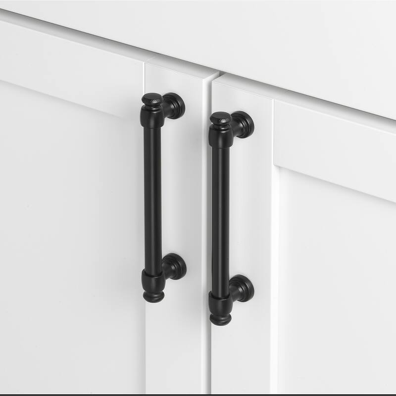 GlideRite 25-Pack 5 in. Center Matte Black Classic Euro Cabinet Pulls - Matte Black