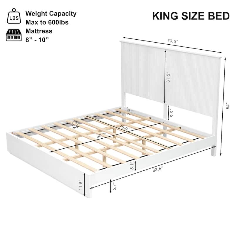 Christopher Knight Home - Brookhaven Modern Wooden Panel Bed with Vertical Slat Headboard