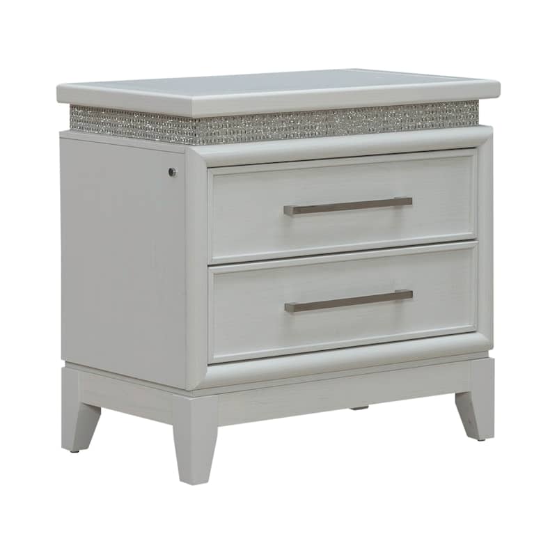 Liberty Furniture Reflections Upholstered Bed, Dresser & Mirror, Chest, Night Stand - King or Queen