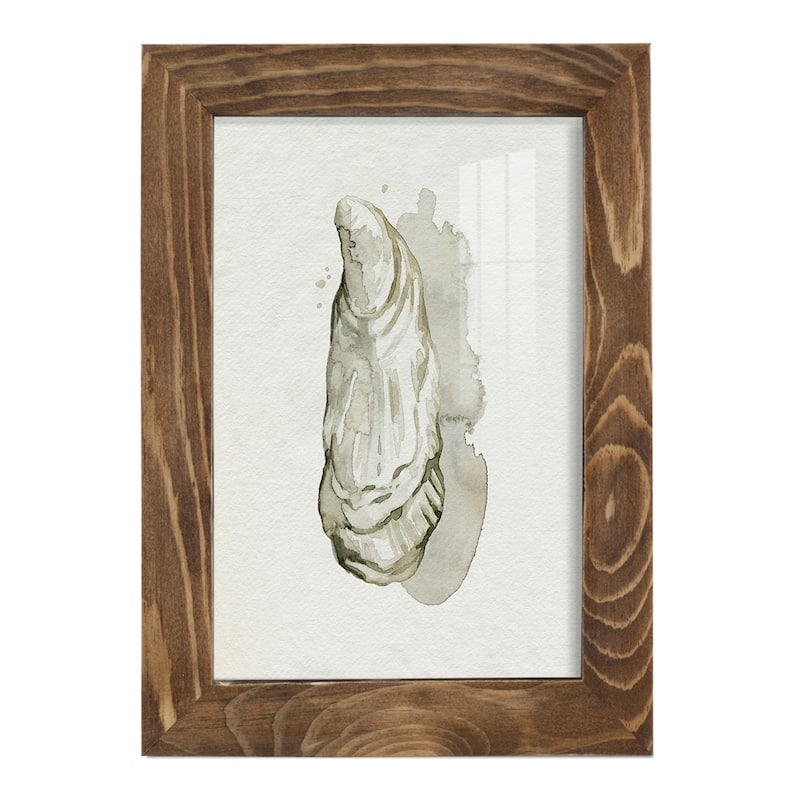 Oysters on the Bay I -Framed Print w/glass-Cherry Red