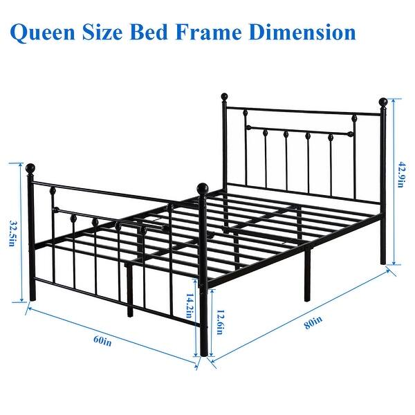 Shop Vecelo Bed Frames Victorian Metal Platform Beds