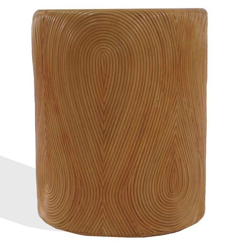 SAFAVIEH Couture Rhynne Round Rattan Accent Table - 20"W x 20"D x 24"H