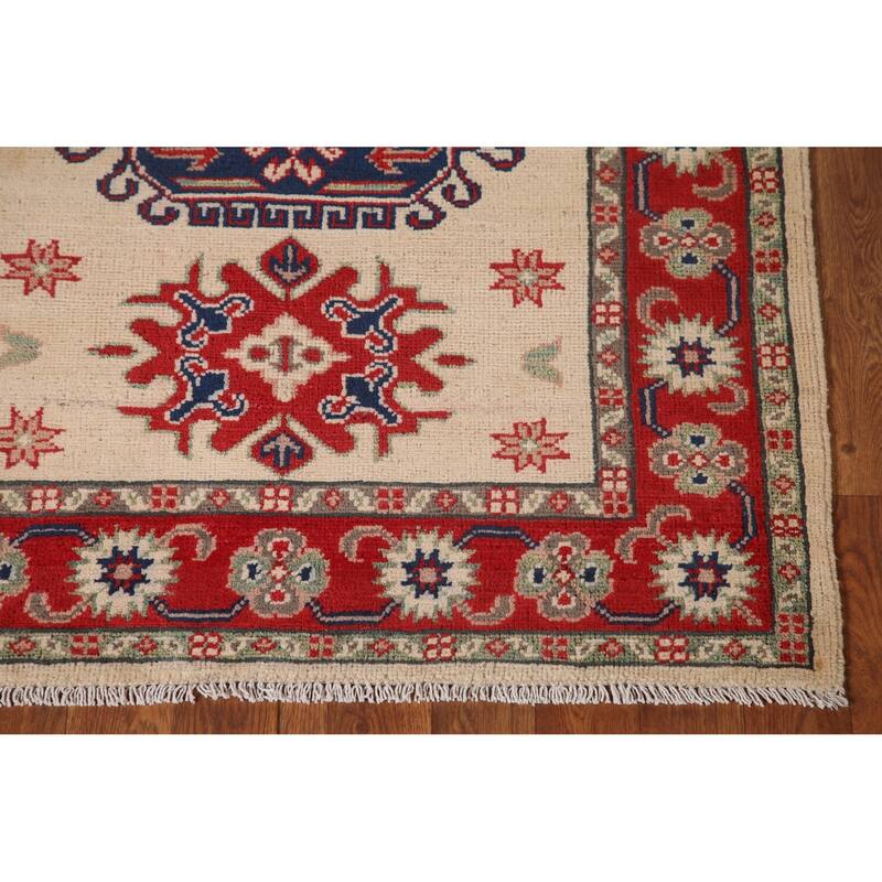 Kazak Accent Rug Hand-Knotted Wool Carpet - 2'11" x 4'3"