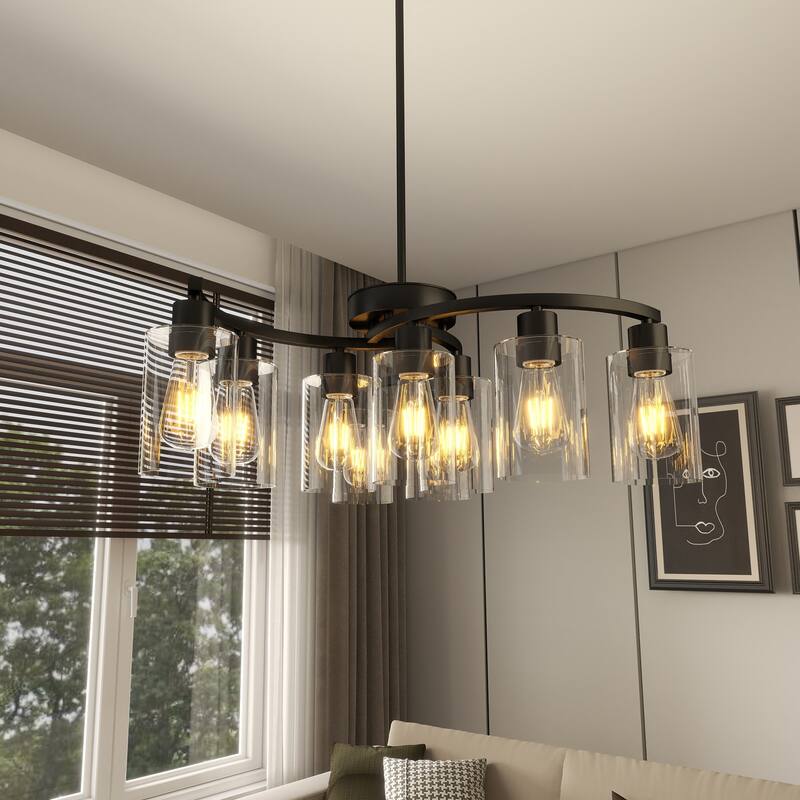 9-Light Modern Farmhouse Chandelier