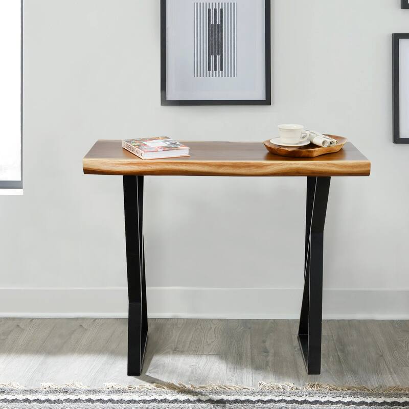 Natural Wood Rectangle Coffee Console Table
