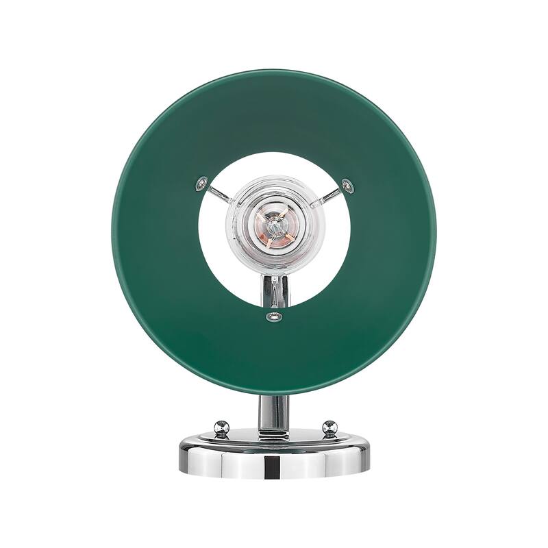 Yep by Golden Lighting Orwell 1-light Wall Sconce in Chrome and Pine Green shade