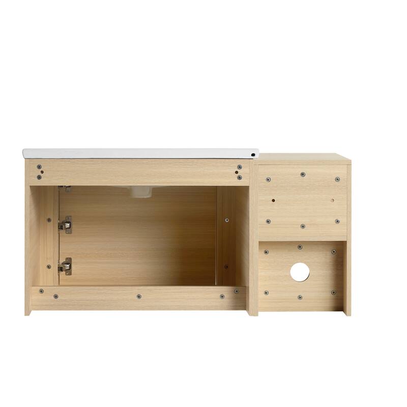 BNK 24''/28''/36''/40''/60''/68'' Bathroom Vanity With Sink, Floating Bathroom Vanity with Soft Close Doors and Shelf